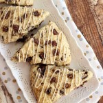 Chocolate Covered Bacon, Espresso Bean, and Fig Scones with Coffee Glaze