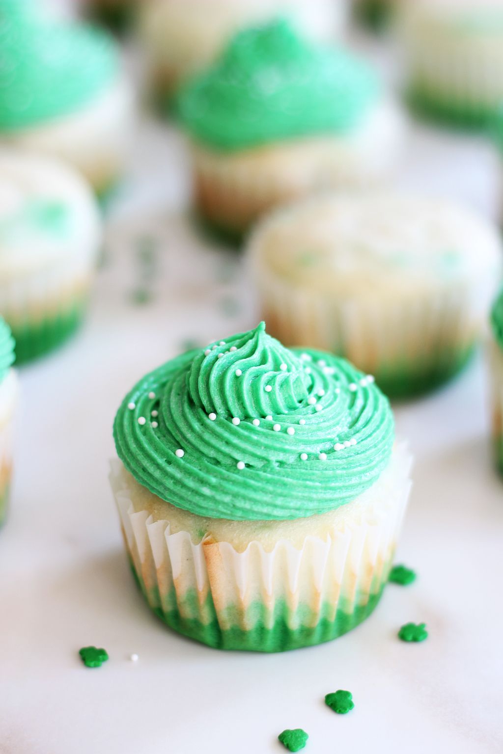 Green Ombre St. Patrick's Day Cupcakes