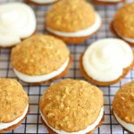 Carrot Cake Whoopie Pies with Rum Cream Cheese Buttercream