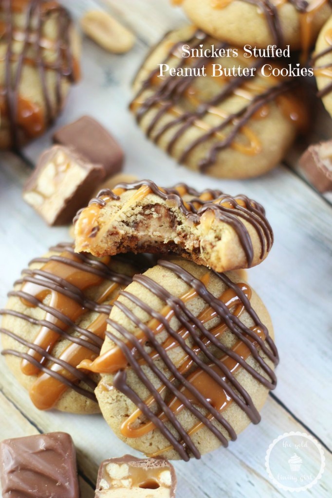 snickers stuffed peanut butter cookies 17 hero