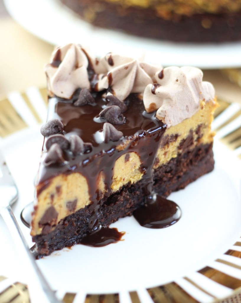 pumpkin chocolate chip brownie cheesecake 