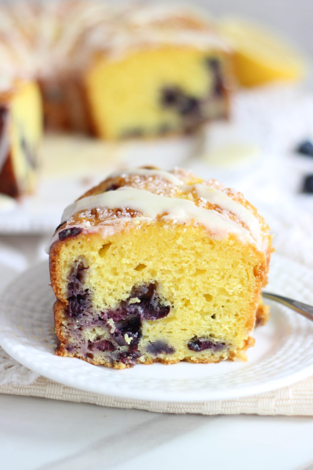 Lemon Blueberry Bundt Cake with Lemon Glaze