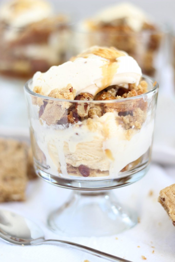 maple pecan blondie sundae parfaits 15