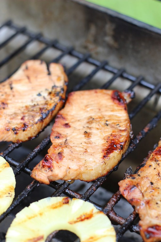 Grilled Teriyaki Pineapple Pork Chops