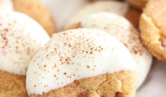 white chocolate dipped brown butter snickerdoodles with cinnamon chips 13