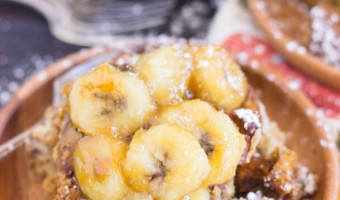 Pumpkin Banana Bread Bread Pudding with Caramelized Bananas (7)