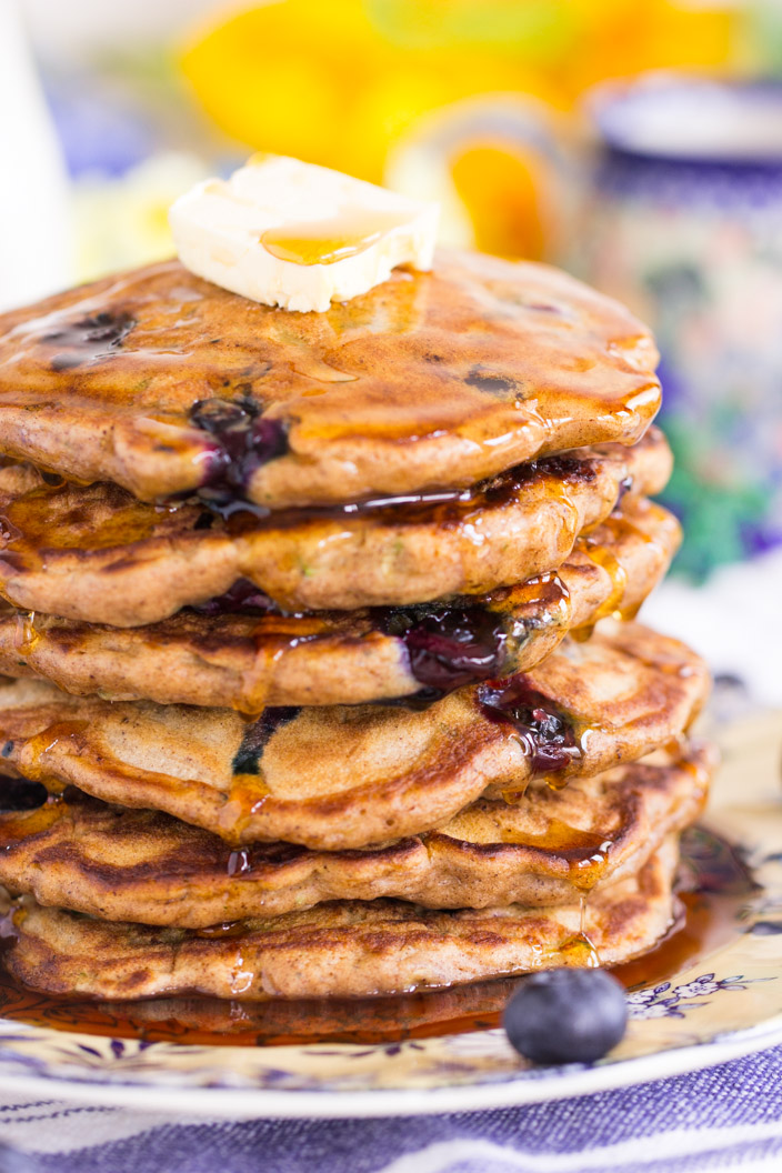 Blueberry Zucchini Bread Pancakes The Gold Lining Girl