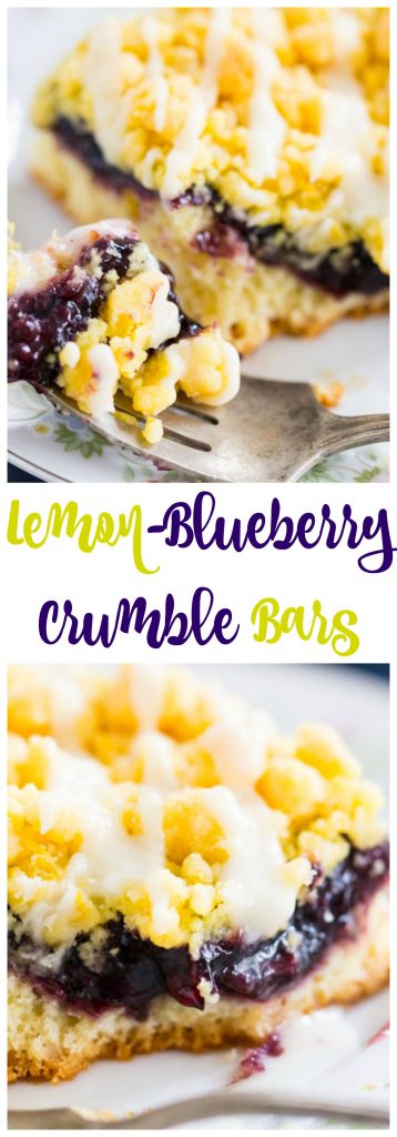 Lemon Blueberry Crumble Bars pin 1