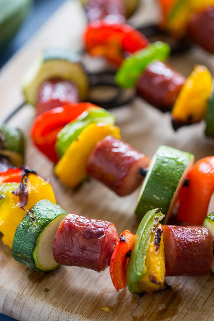 10 Minute Grilled Sausage Kabobs The Gold Lining Girl