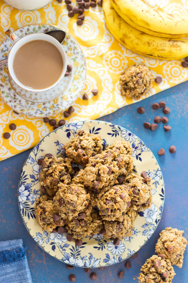 Chocolate Peanut Butter Banana Breakfast Cookies recipe image thegoldlininggirl.com 9