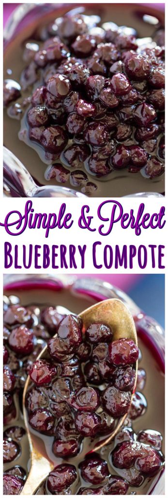 Easy Blueberry Compote recipe thegoldlininggirl.com pin 1