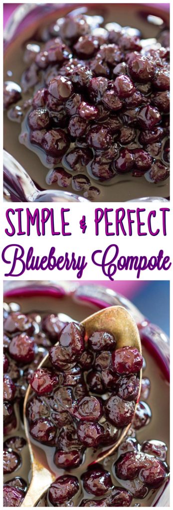 Easy Blueberry Compote recipe thegoldlininggirl.com pin 2