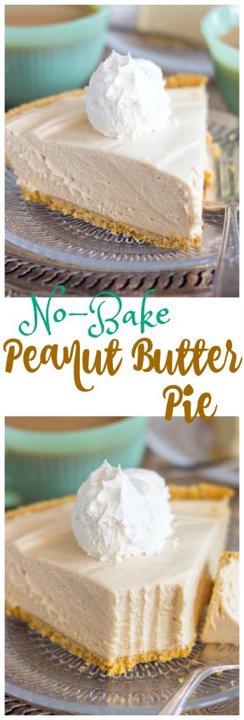 No Bake Peanut Butter Pie Recipe - The Gold Lining Girl