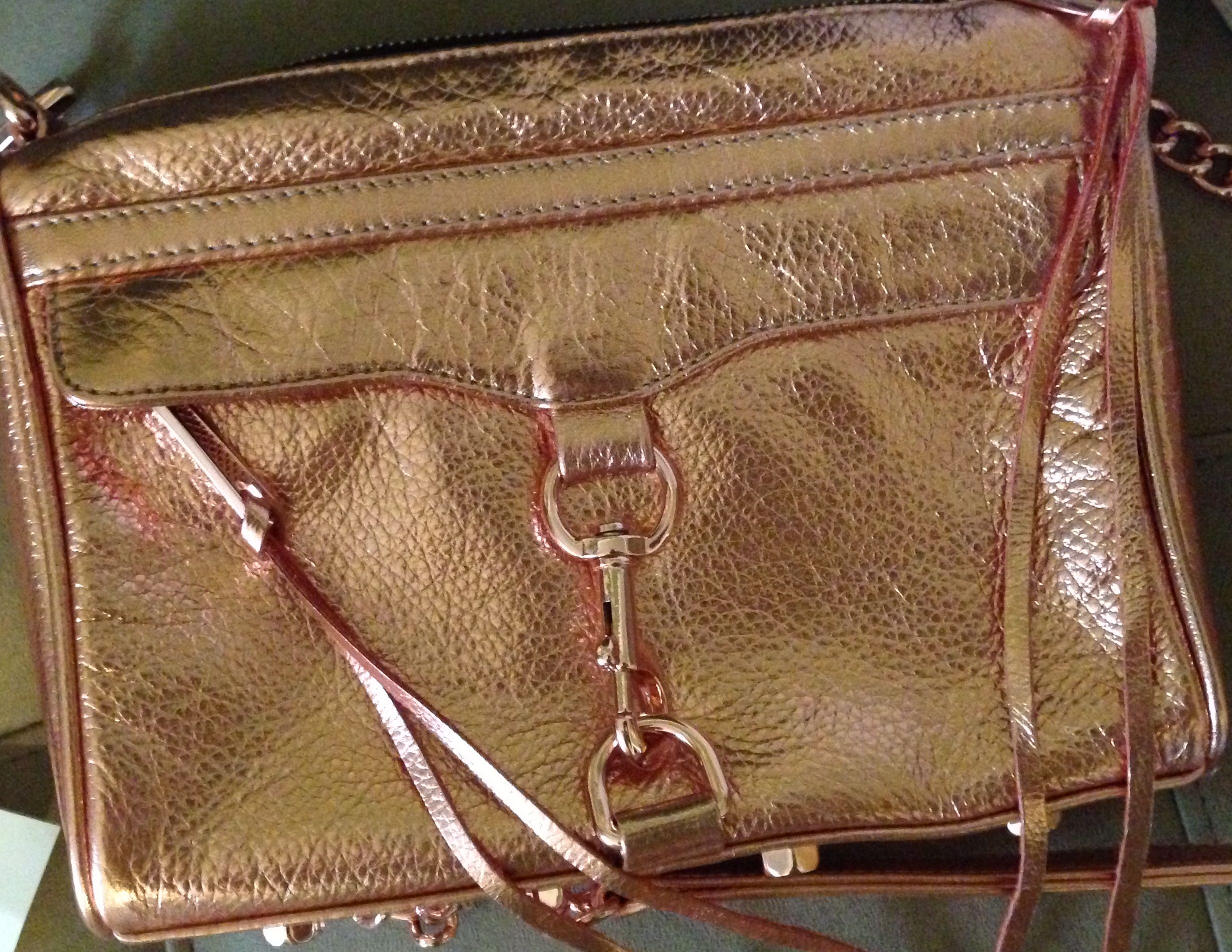 rebecca minkoff gold clutch