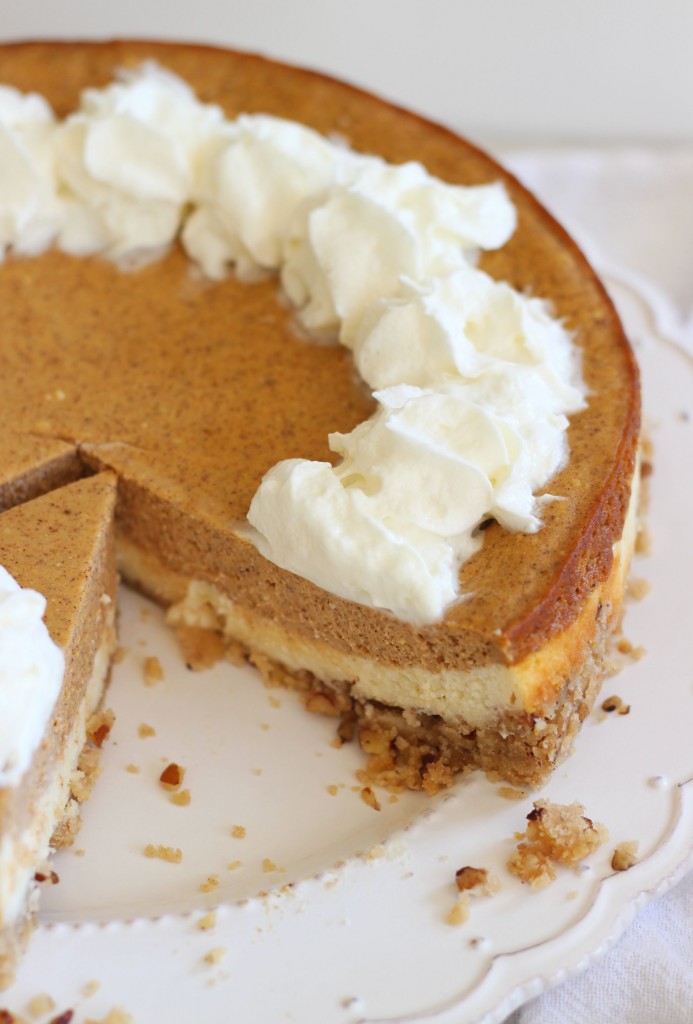 double layer pumpkin cheesecake spice with shortbread pecan crust 1 (12)