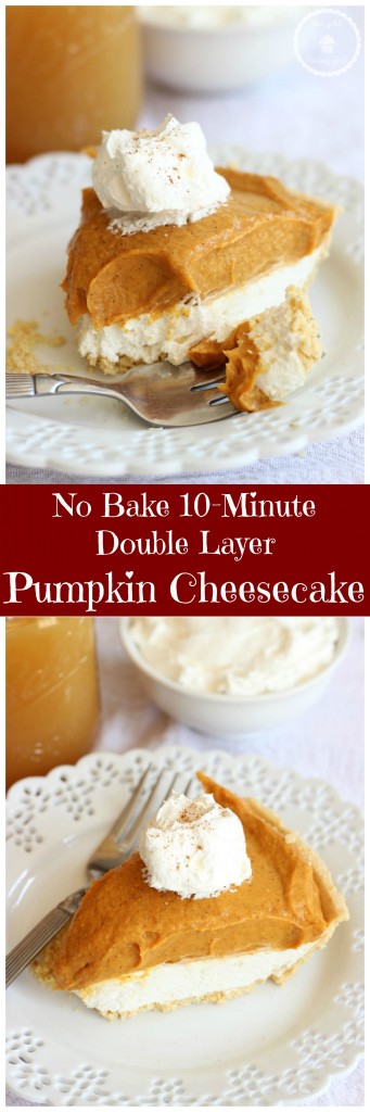 no bake double layer pumpkin pie with shortbread crust pin