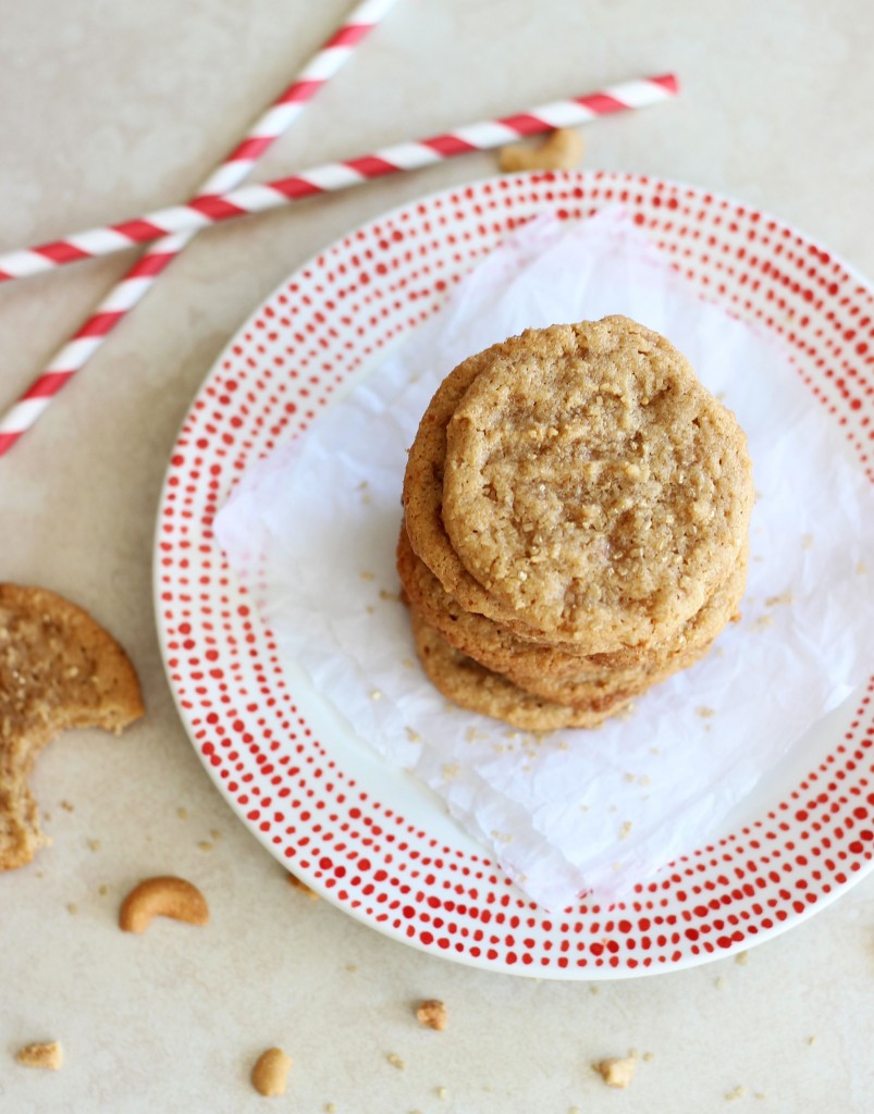 chewy cashew butter toffee cookies 1