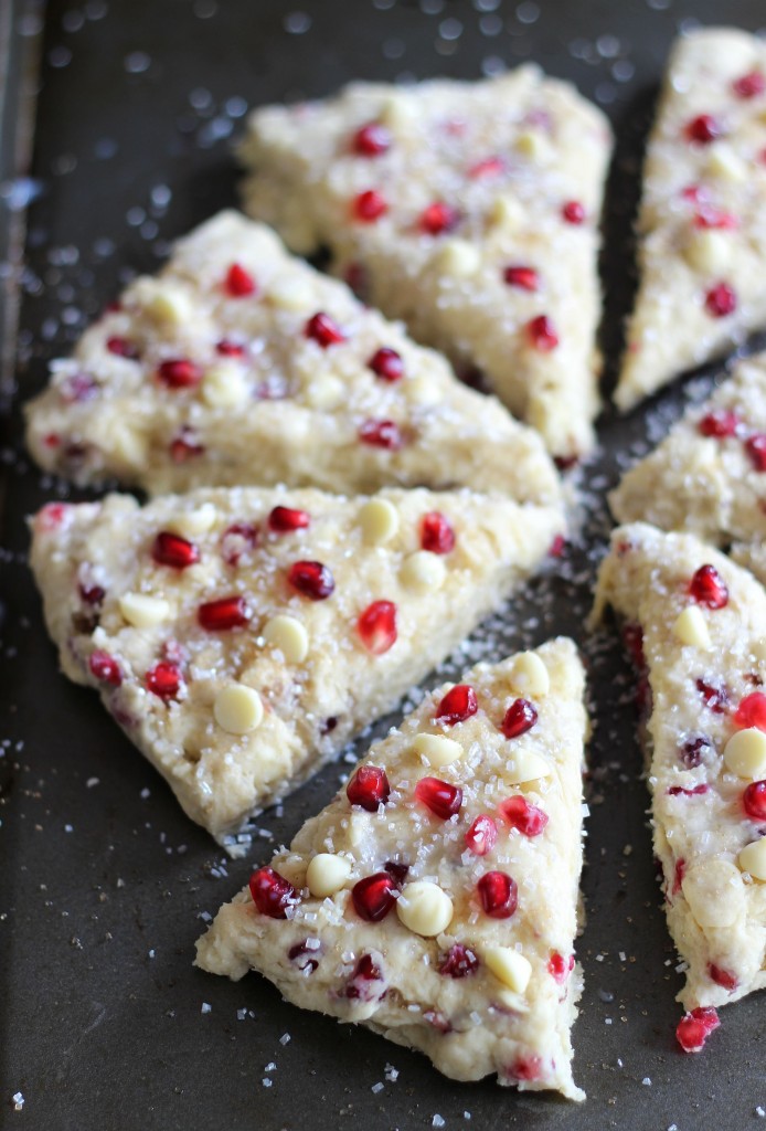 pomegranate seed white chocolate almond scones 7