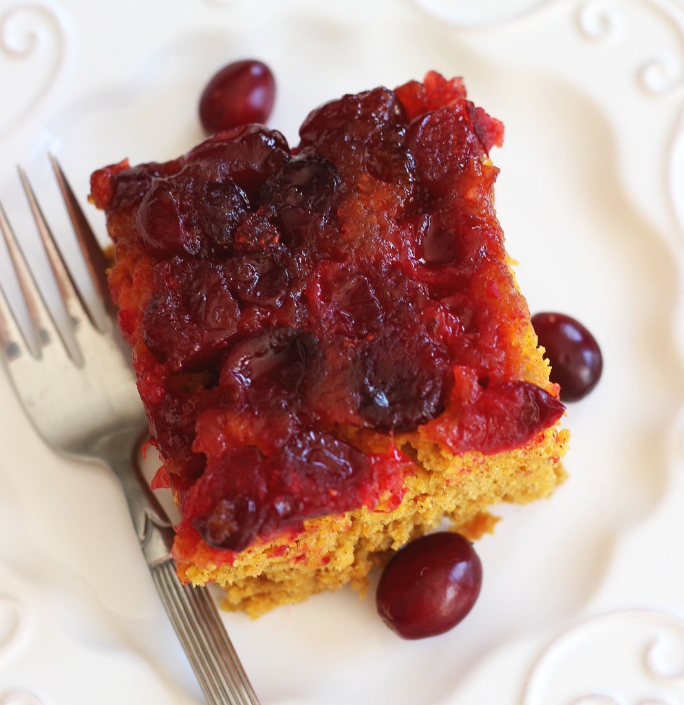 pumpkin cranberry upside down cake 10