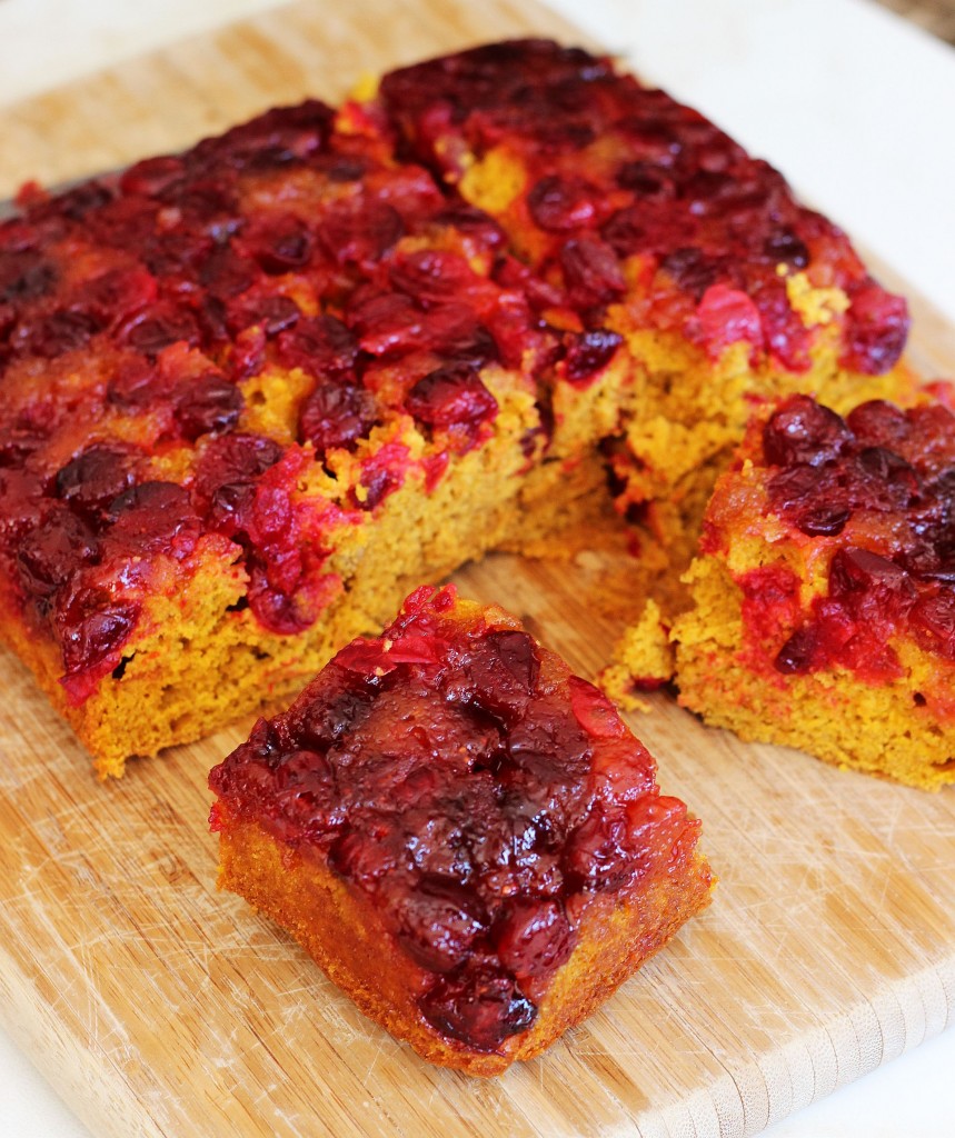 pumpkin cranberry upside down cake 13