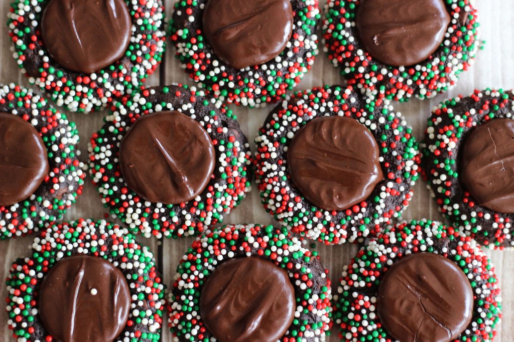 dark chocolate peppermint patty thumbprints 15