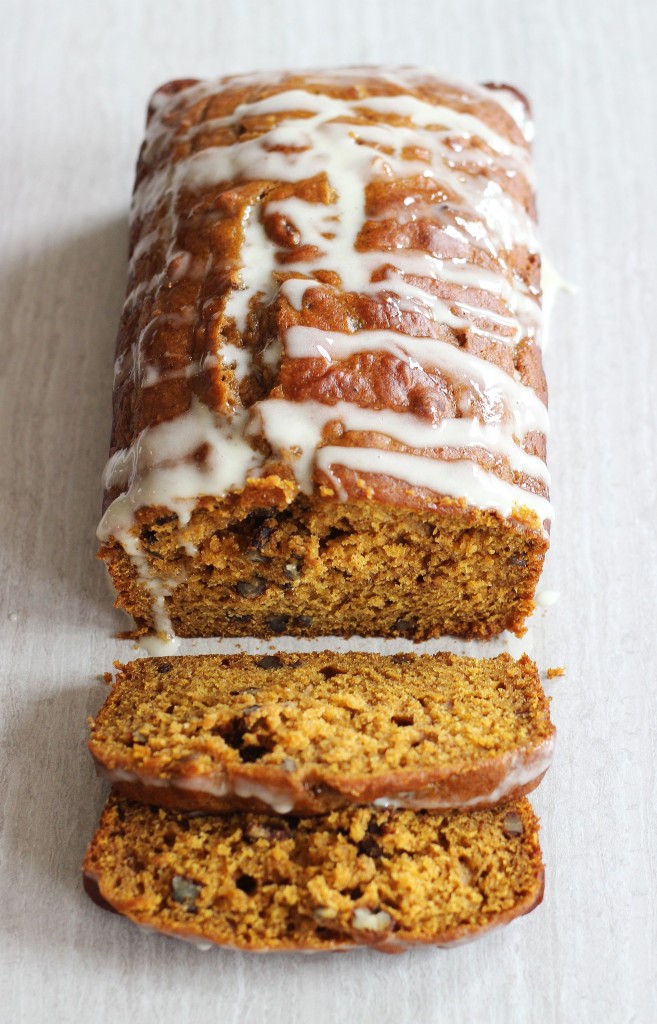 pumpkin eggnog bread w eggnog glaze fail