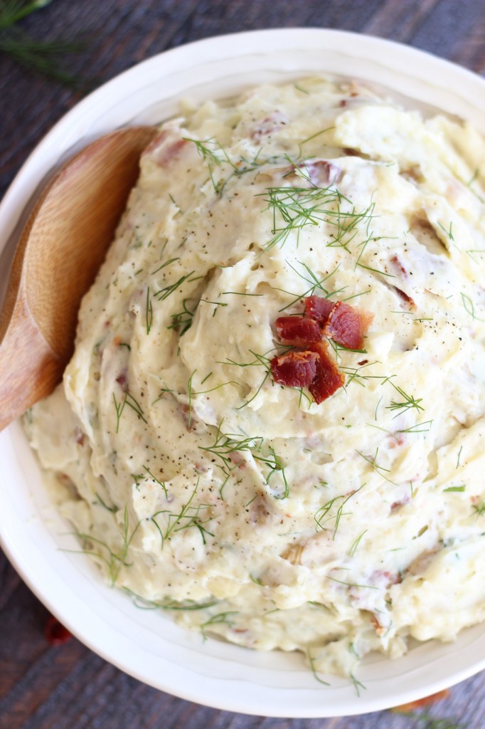 mashed potatoes with bacon dill sour cream and cream cheese 11