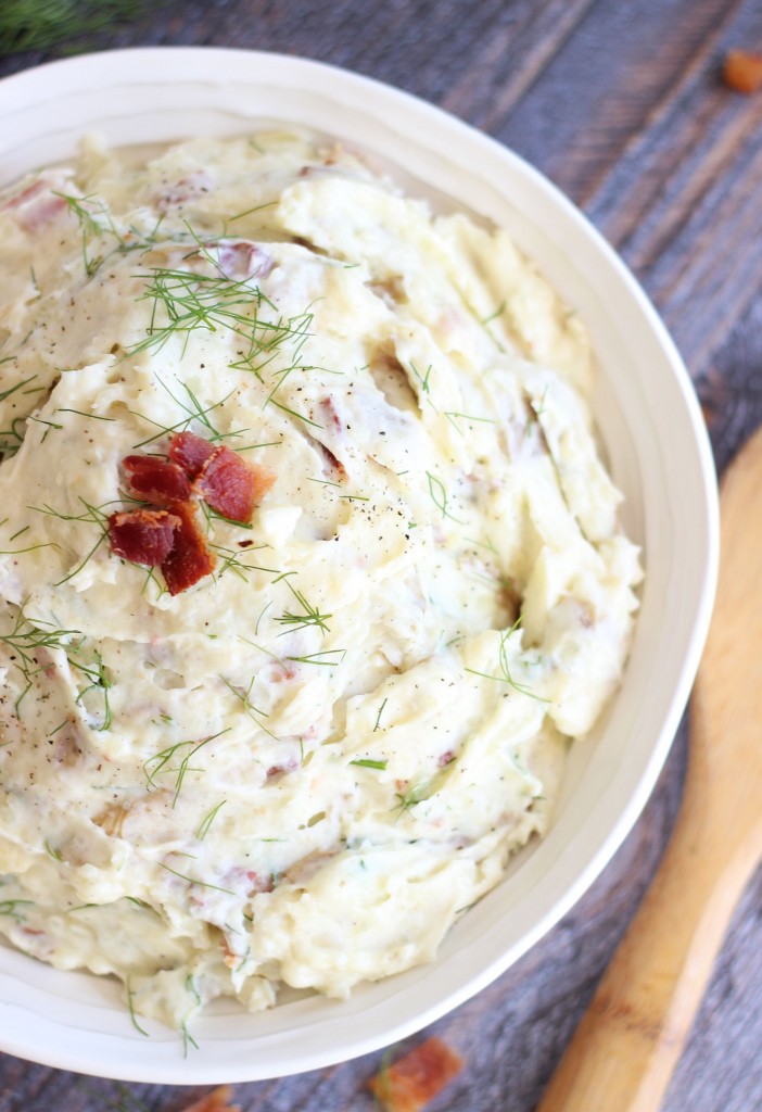 mashed potatoes with bacon dill sour cream and cream cheese 6