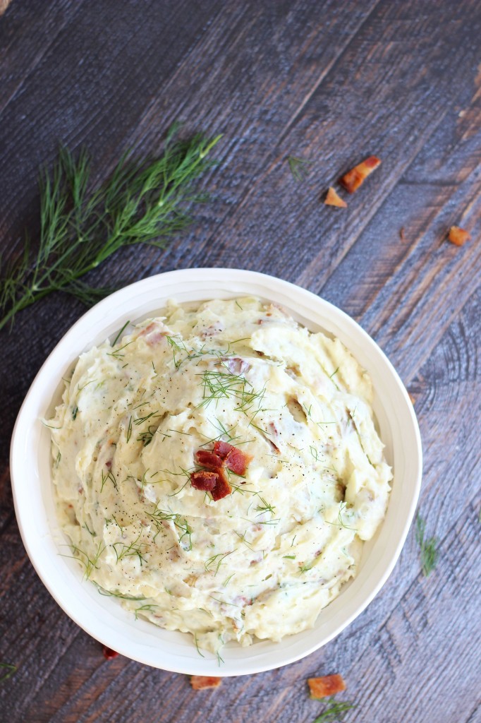 mashed potatoes with bacon dill sour cream and cream cheese 8