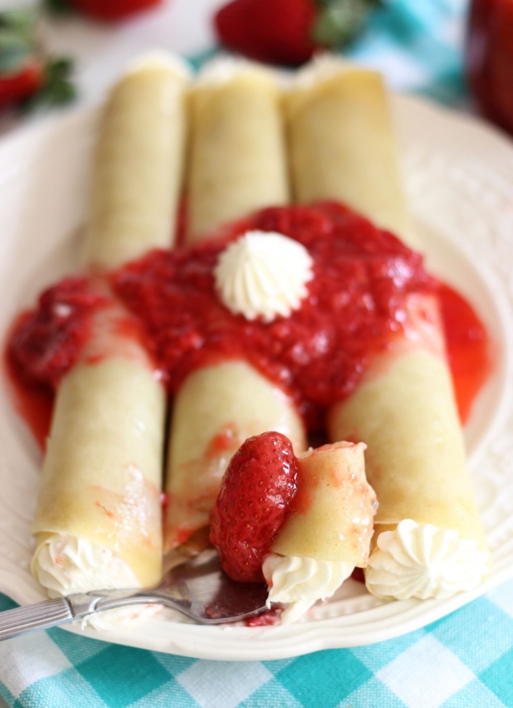 Strawberries Champagne White Chocolate Mousse Crepes 17