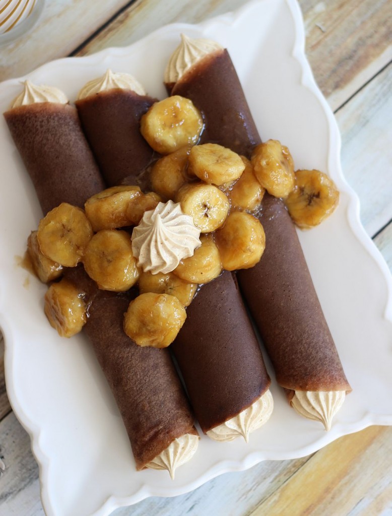 chocolate crepes with peanut butter marshmallow filling and caramelized bananas 11