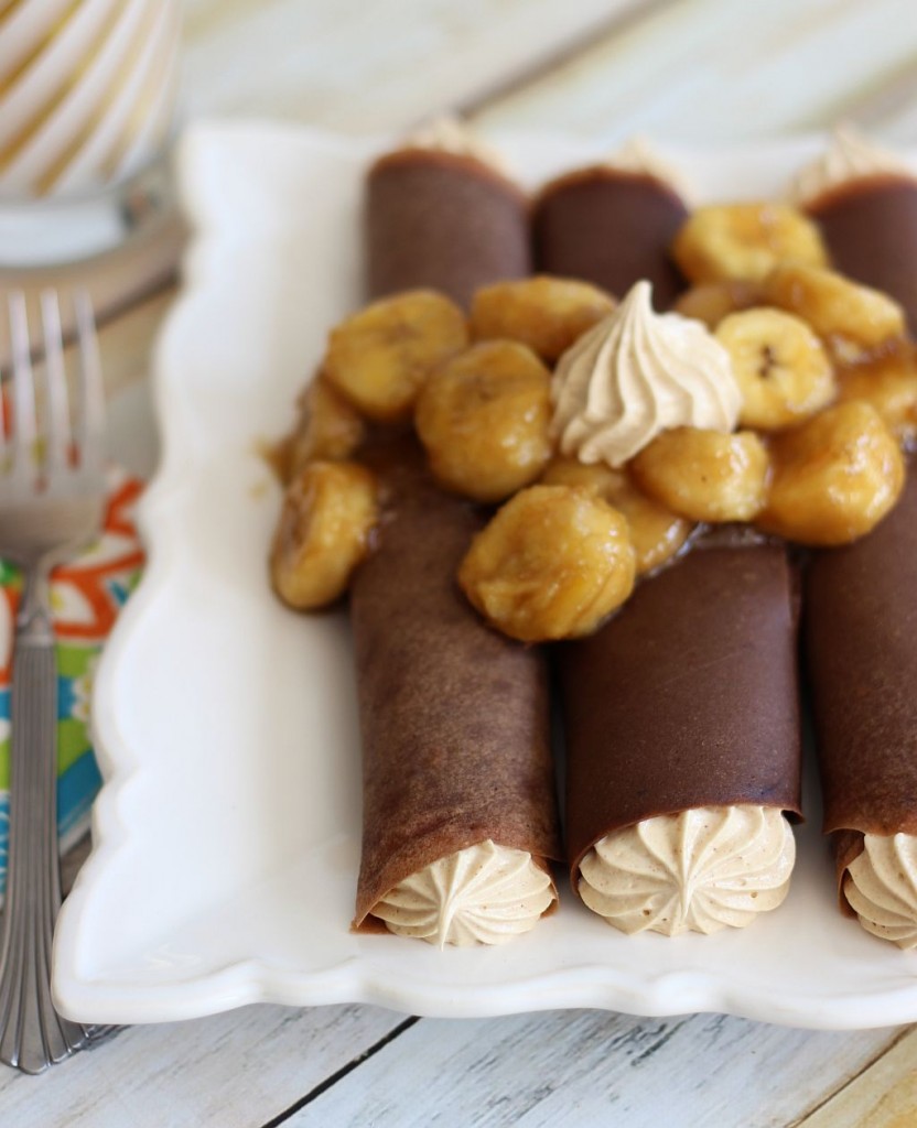chocolate crepes with peanut butter marshmallow filling and caramelized bananas 12