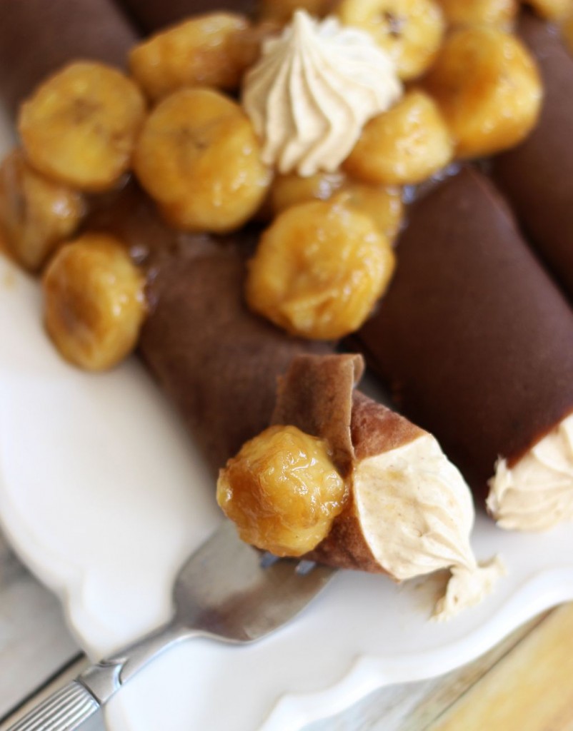 chocolate crepes with peanut butter marshmallow filling and caramelized bananas 15