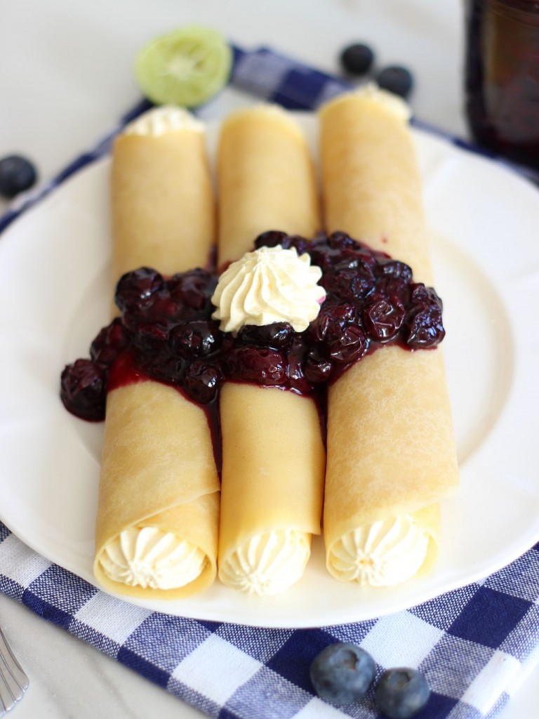 crepes with key lime custard and blueberry sauce 1