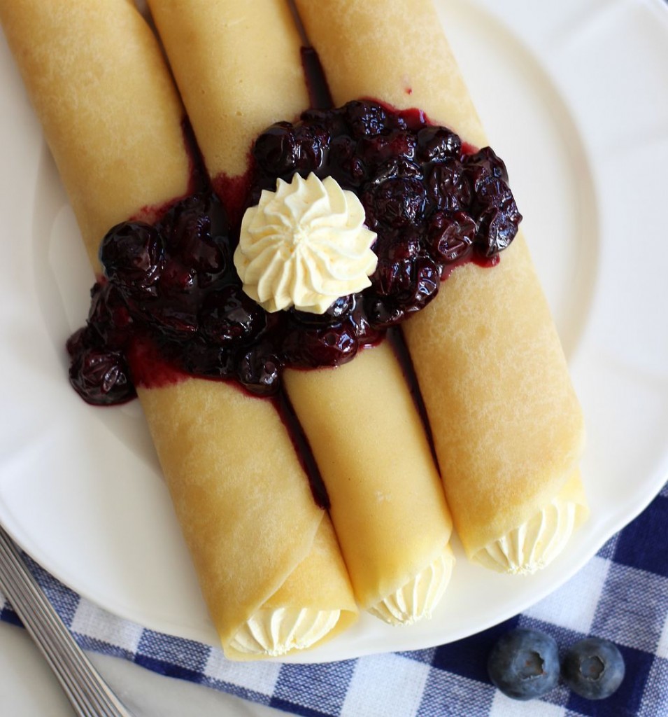 crepes with key lime custard and blueberry sauce 6