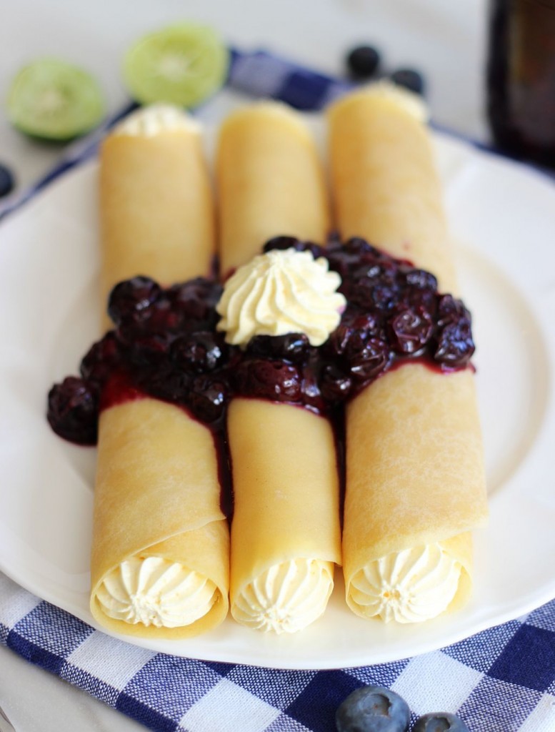 crepes with key lime custard and blueberry sauce 7