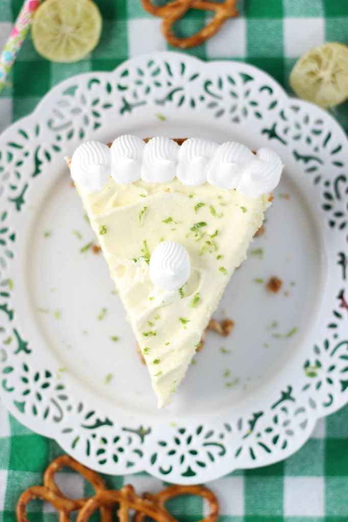 key lime cheesecake with pretzel crust 6