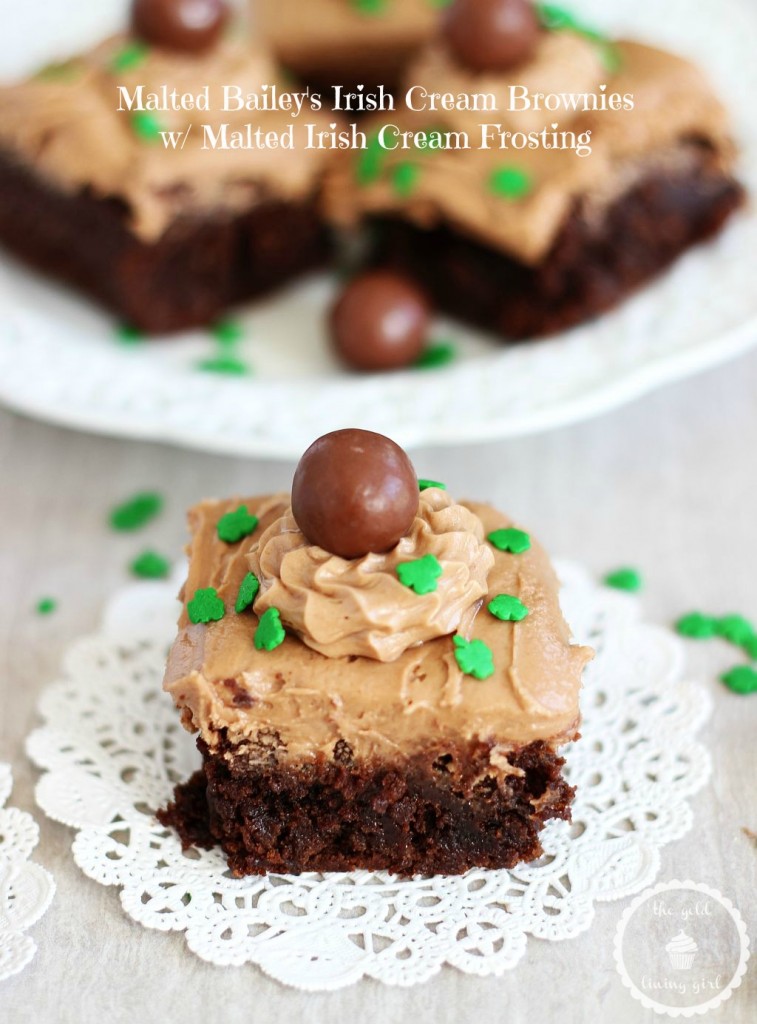 Malted Bailey's Irish Cream Brownies