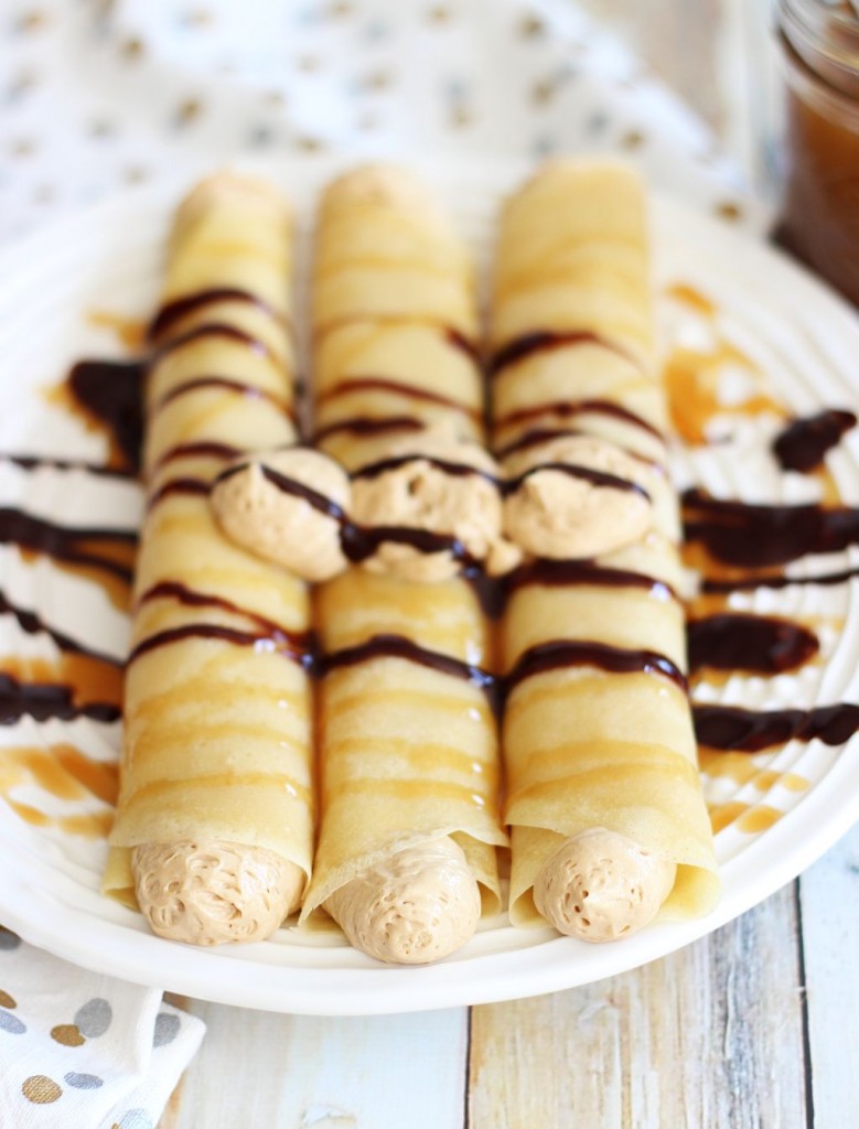 salted caramel crepes with biscoff cheesecake and caramel sauce 1