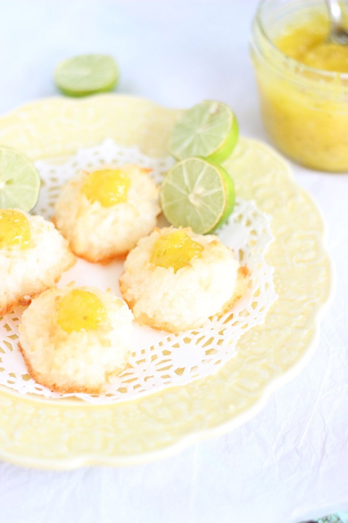 key lime curd macaroon thumbprints 4