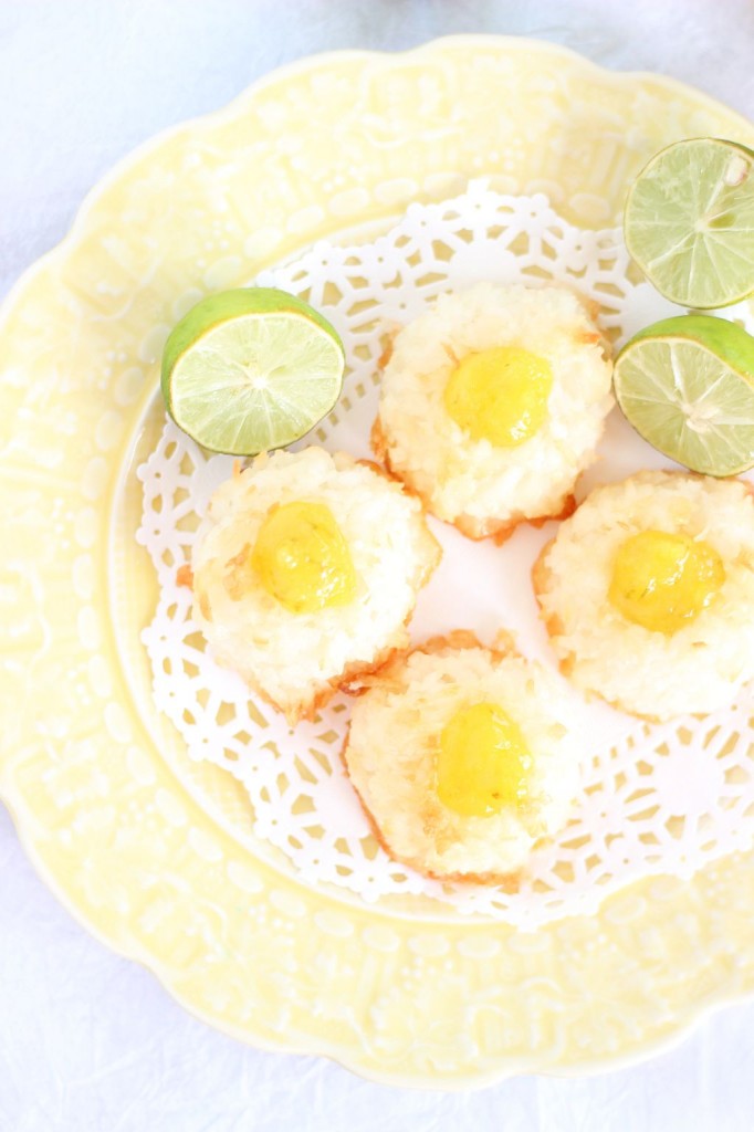 key lime curd macaroon thumbprints 6