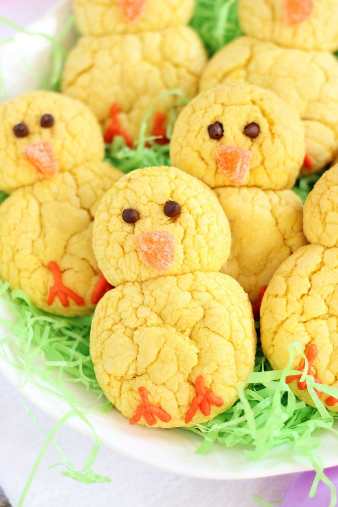 lemon cake mix cookie easter chicks 2