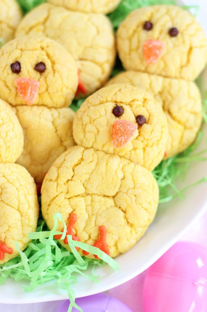 lemon cake mix cookie easter chicks 3