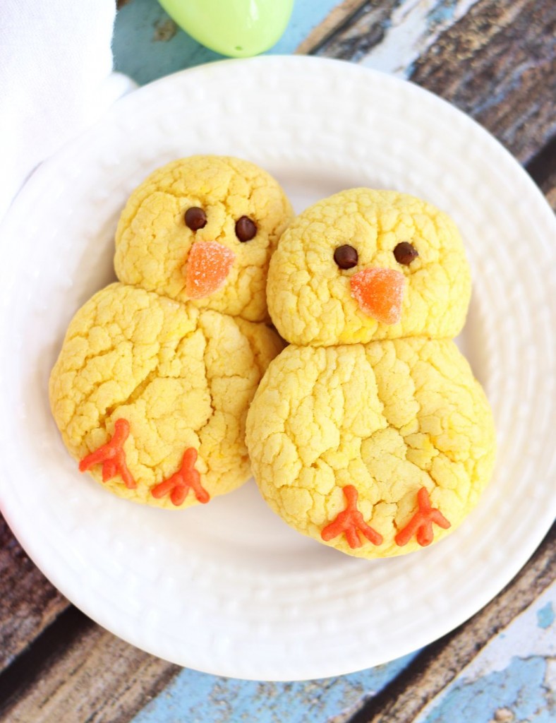 lemon cake mix cookie easter chicks 4