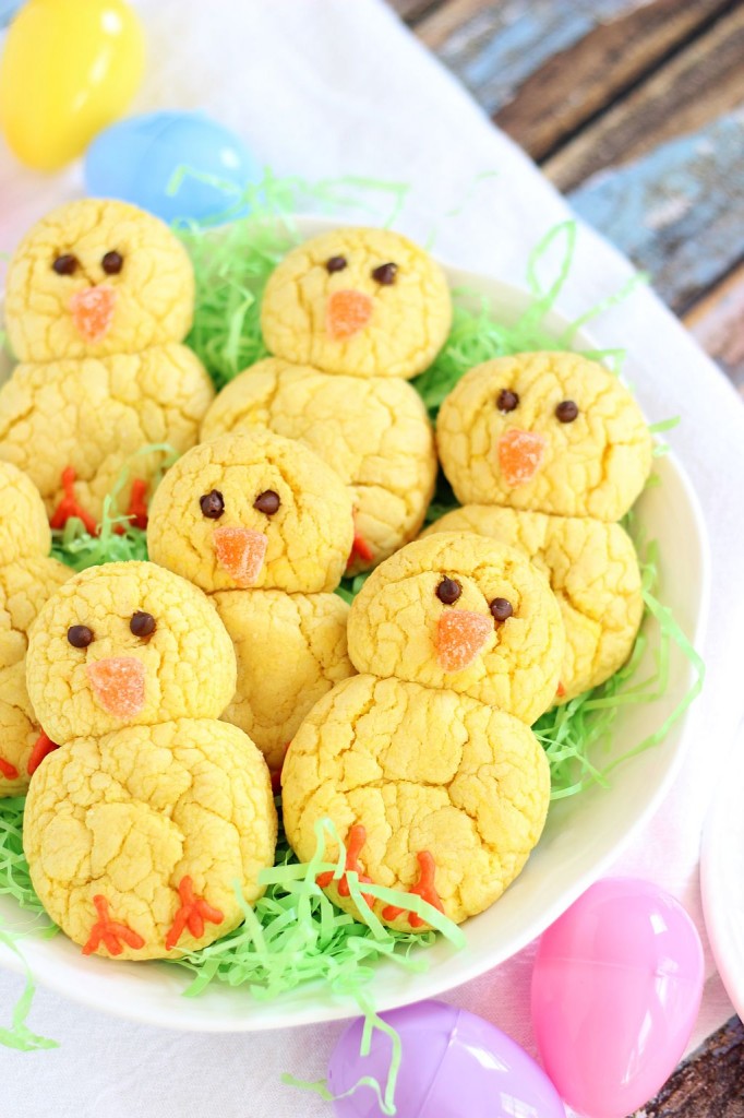 lemon cake mix cookie easter chicks 6