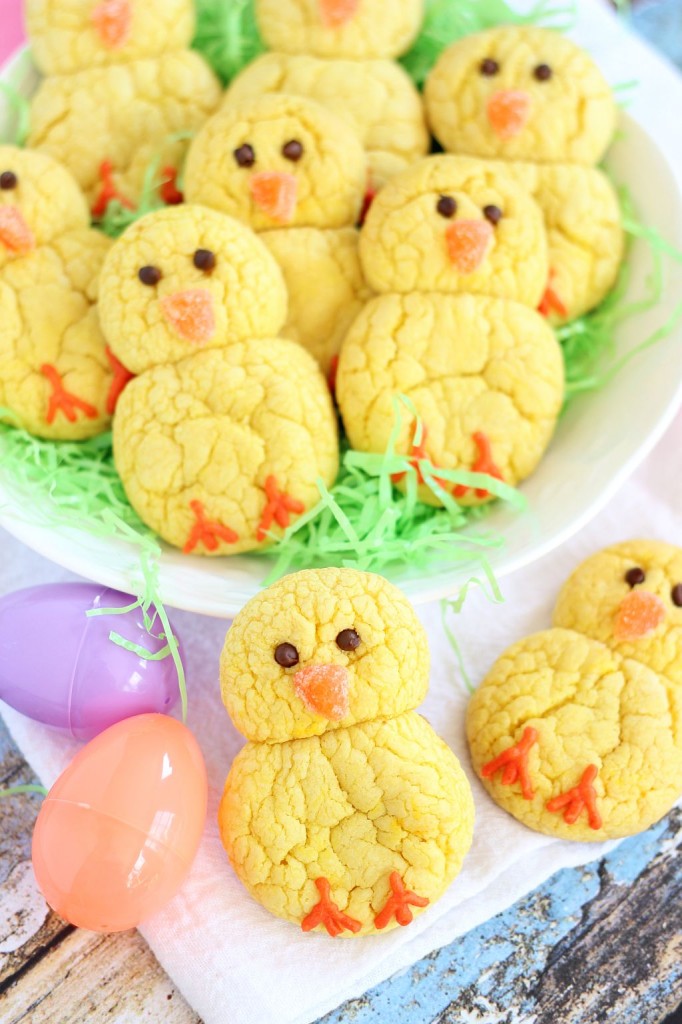 lemon cake mix cookie easter chicks 8