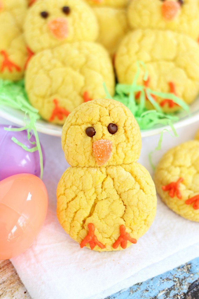 lemon cake mix cookie easter chicks 9