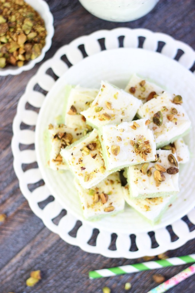 pistachio bars with cream cheese frosting 8