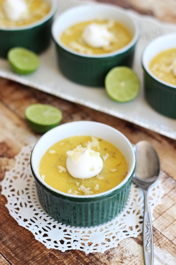 White Chocolate Key Lime Pots de Creme