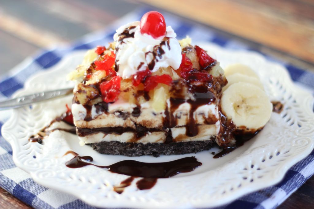 Banana Split Ice Cream Dessert